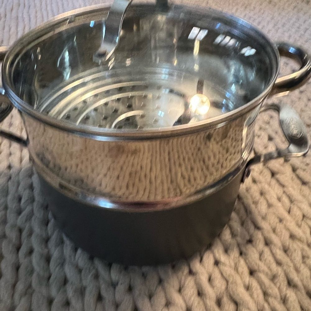 Gotham Cooper Nonstick Pan Steamer Insert with Lid
